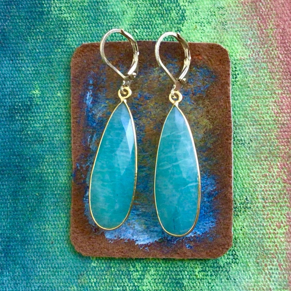 Amazonite Sundance Charm Earrings - Picture 3 of 7